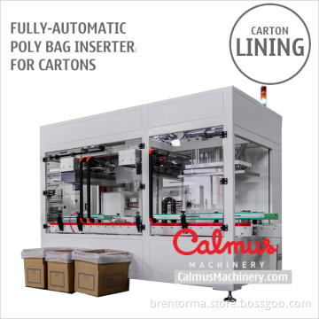Poly Bag Inserter for Placing Liner in Carton Box